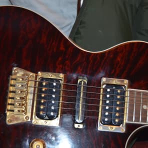 Gibson  nighthawk guitar  2011 red quilt top image 5