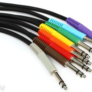 Hosa TTS-830 Balanced TT Patch Cable 8-pack - 1 foot image 3