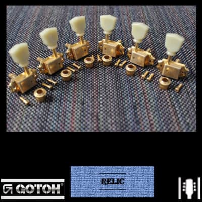 Gotoh SD90 3x3 Vintage Keystone Style Locking Tuners - Aged