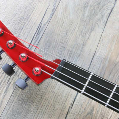 Unique! Parker Deluxe FB4 4-String Fly Bass Trans Red Quilt + OGB image 13