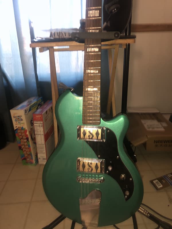 Supro 2020TM Westbury Dual Pickup Island Series Electric Guitar Turquoise Metallic image 1