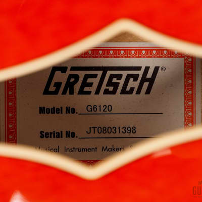 2008 Gretsch Chet Atkins G6120 125th Anniversary Model Western Orange, Adjusto-Matic & Grovers w/ Case image 7