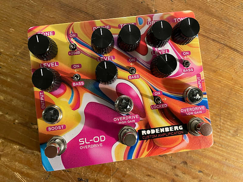 Rodenberg SL-OD Overdrive Steve Lukather Signature Psychedelic Limited  Edition Effectpedal Handmade in Germany