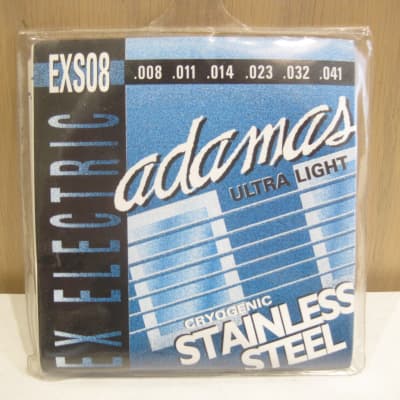 Adamas EXS08 Cryogenic Stainless Steel Ultra Light 8-41 Electric Guitar Strings for sale