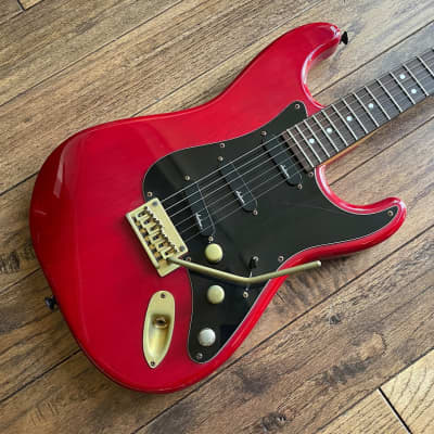 Vintage 1993 Charvel by Jackson CST-070 Super Strat Electric Guitar Active Pickups Transparent Red for sale