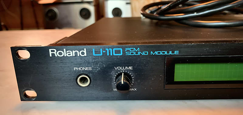 Roland U-110 PCM Sound Module with original Owner's Manual, Preset Tones Chart, and MIDI cable image 1