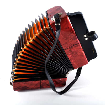 German Made Vintage Top Diatonic Button Accordion Hohner Erica C/F - 8 Bass ~ Squeezebox image 6