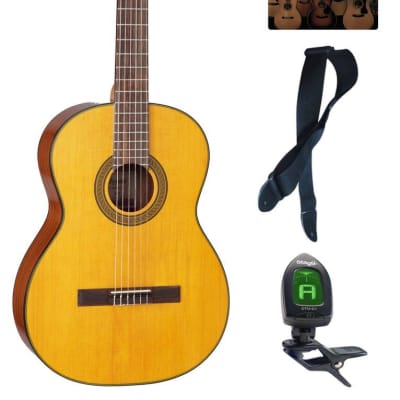 Takamine G Series GC3-NAT Classical Guitar, Natural, Bundle