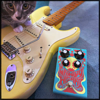 KittycasterFX Groovy Wizard Fuzz Driver Pedal Limited Monterey Pop Colorway image 4