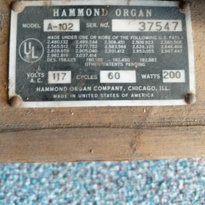 Hammond A102/ with model 33 leslie 1962, in California! image 5