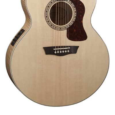 Washburn HJ40SCE Heritage Series Jumbo Style Cutaway Spruce Top 6-String Acoustic-Electric Guitar image 2