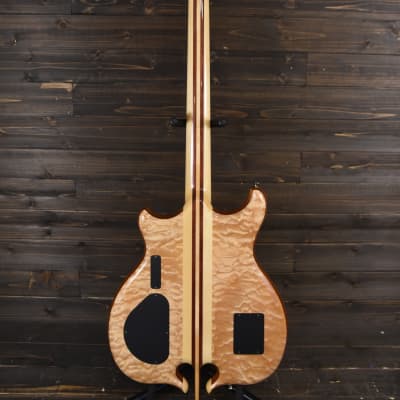 Alembic Custom Stinger Omega lined fretless Bass guitar w LED's 5A Quilted Maple image 3