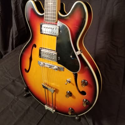 Encore Semi-Hollowbody Mid-Late 70s Sunburst image 2