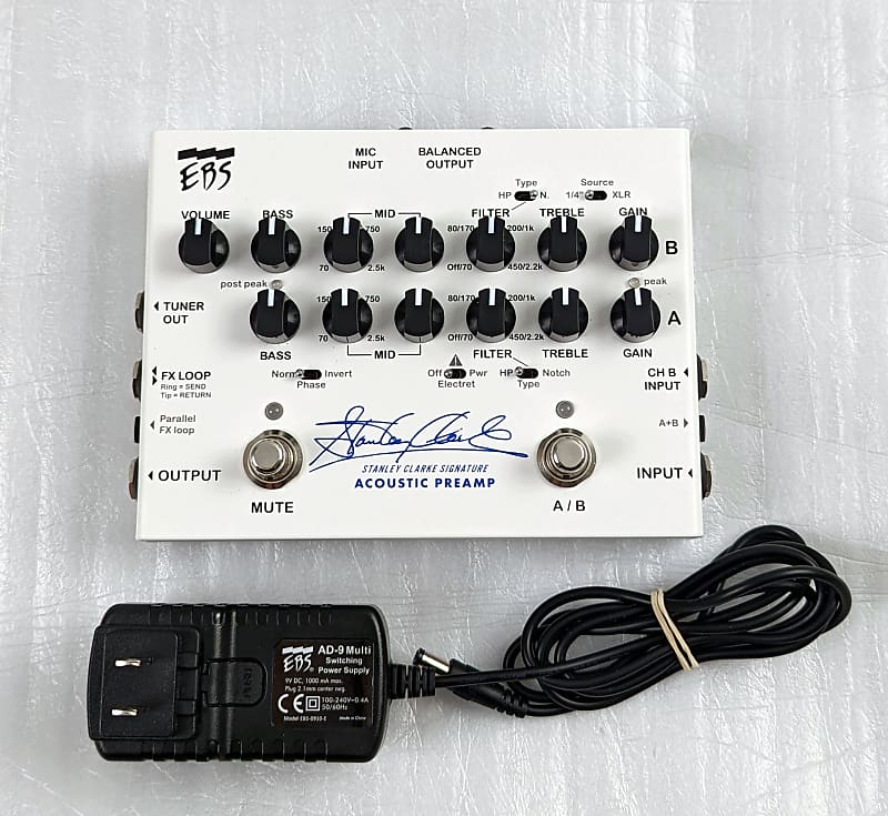 EBS Stanley Clarke Signature Bass Preamp Pedal (for Acoustic or Electric)