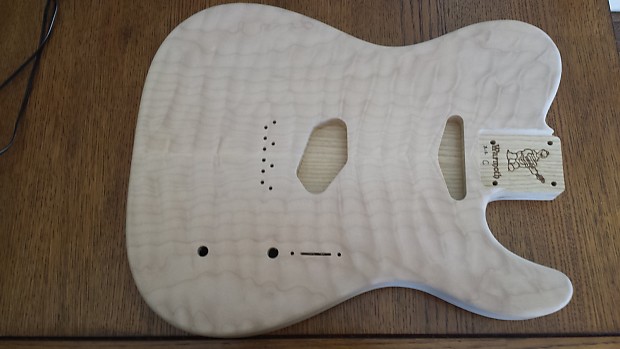 Warmoth Telecaster Hollow Body  Unfinished Quilted Maple image 1