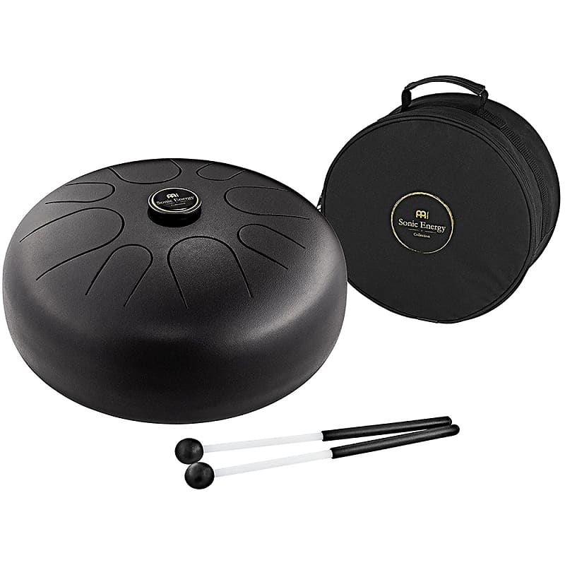 Mint Meinl STD1BK Sonic Energy Steel Tongue Drum Percussion Black w/ Mallets + Bag image 1