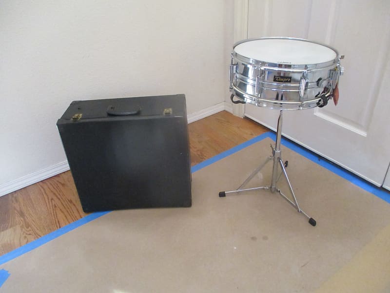 Tempro Vintage Snare Drum Kit Snare Drum, Hard Case, Snare Reverb