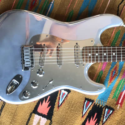 Fender 40th Ann Aluminum Body American Standard Stratocaster with Hollow Aluminum Body, Rosewood Fretboard 1994 Polished Aluminum Finish image 3