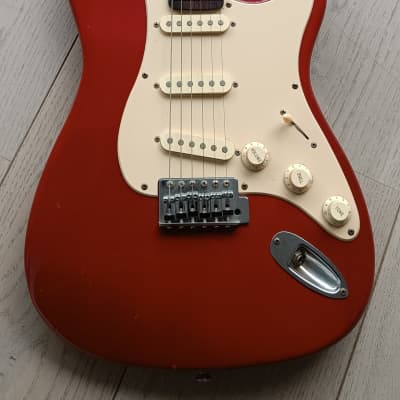 Sunn Fender Mustang Stratocaster 1980s - Red image 7