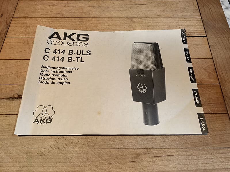 AKG C414 B- ULS/C414 TLll VINTAGE MICROPHONE MANUAL- | Reverb UK