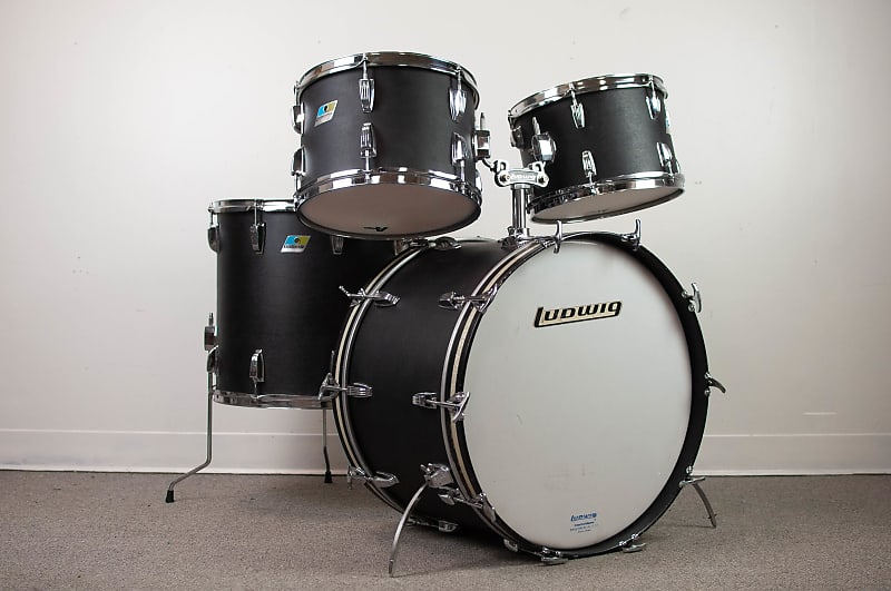 1970 Ludwig Hollywood Black Panther Drum Kit Reverb