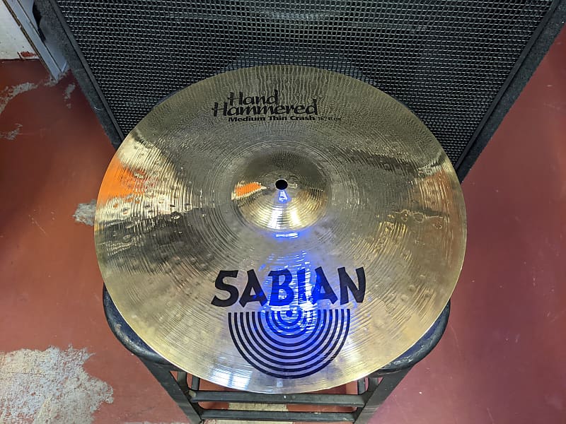 New! Sabian 16" Brilliant Finish HH Medium Thin Crash Cymbal - Never Displayed! image 1