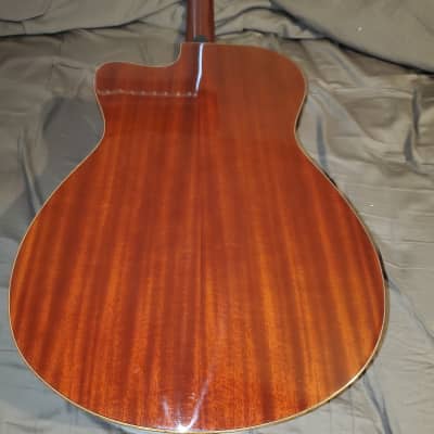 Yamaha AC1M-TBS Solid Sitka Spruce/Mahogany Concert Cutaway with Electronics 2010s - Tobacco Brown Sunburst image 4