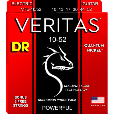 DR Veritas VTE-10/52 Electric Guitar Strings Medium to Heavy 10-52 image 1