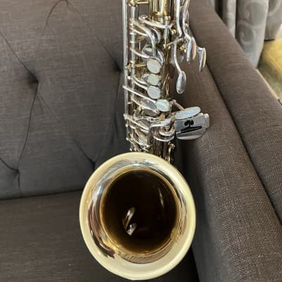 Guardala Pro-Custom Alto Sax 401CL mid-90s - Clear Lacquer Over Goldbrass with Triple Silver Plated Keys image 6