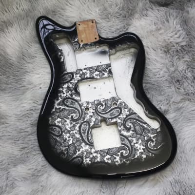 Black Amoeba Finish Alder Wood Jazzmaster Style Guitar Body