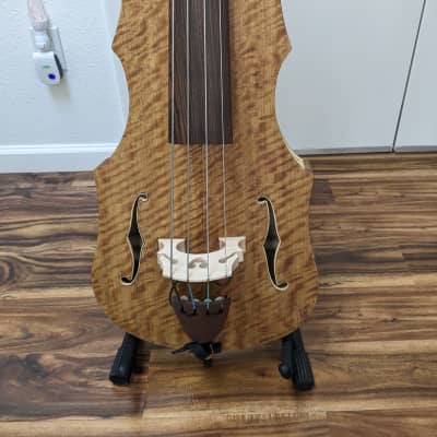4 String 3/4 Scale  Natural Finish Electric Upright Bass image 1