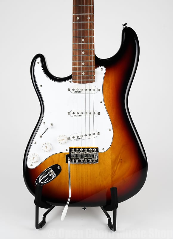 Vintage LV6SSB V6 Re-Issued Electric Guitar Left Hand Sunset Sunburst image 1