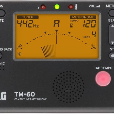 Korg TM60C Combo Tuner Metronome With Contact Microphone, Black image 2