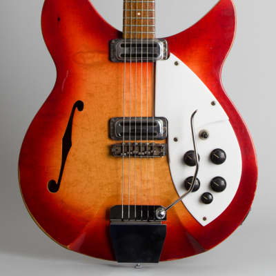Rickenbacker  Model 335S/Rose Morris Model 1997 Thinline Hollow Body Electric Guitar (1965), ser. #EG-335, black hard shell case. image 3