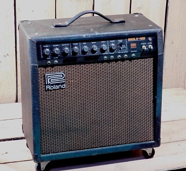 Vintage Roland Super Cube 60 Silver Tolex 1x12 Combo amp