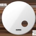 EVANS EQ3 SMOOTH WHITE BASS DRUM RESO HEAD WITH PORT (SIZES 18" TO 26")-26"