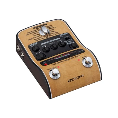 Zoom AC-2 Acoustic Creator Enhanced Direct Box 3-Band EQ Guitar Effects Pedal image 4