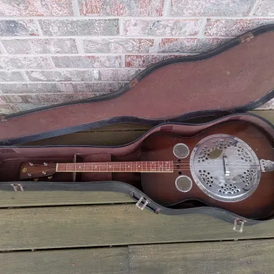 Vintage 1932 Dobro Roundneck Model 50 Tenor Wood Body Resonator Acoustic Guitar w/ Case! Recent Neck Set, Fret Dress! image 2