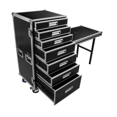 OSP PRO-WORK Utility Case with 7 Drawers and Standing Lid Table image 1