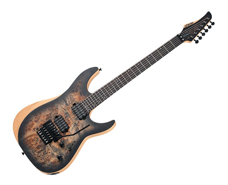 Schecter Reaper-6 FR Electric Guitar - Satin Charcoal Burst image 1