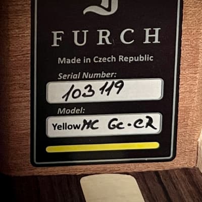 Furch Masters Choice Yellow Grand Auditorium Cutaway Cedar/Rosewood image 23