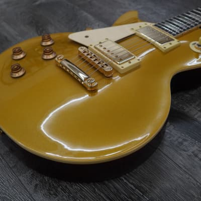 AIO SC77 Left-Handed Electric Guitar - Gold Top w/Gator GWE-LPS Case image 5