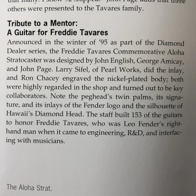 Fender Custom Shop Aloha Stratocaster No 1 Made for Namm Show 1994 , Worlds Most Exclusive image 7