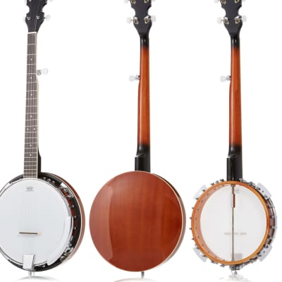 5-String Banjo, Left Handed w/ Closed Back, Mahogany Resonator, Geared 5th Tuner image 3