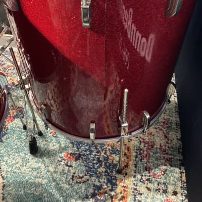 Frankie Banali's Quiet Riot - Leedy & Ludwig Restored 6-Piece Set, 24", 20", 16", 13", 12", 14x5" Matching Snare! Immaculate 1950-1955 - Sparkling Red Pearl image 22