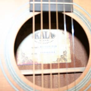 Kala Parlor guitar solid cedar top w/bag natural image 3