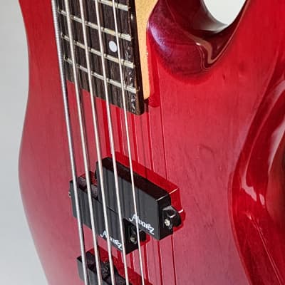 Alvarez AEB250TRD 1996 - Transparent Red - 5 String Bass image 9