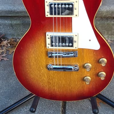 Vintage 1970s Eros Mark II MIJ Les Paul Style Guitar Copy w Case~Cherry Sunburst Finish~SHE'S A LOOKER! image 6