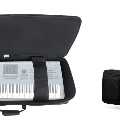 Rockville 61 Key Padded Rigid Durable Keyboard Gig Bag Case For YAMAHA MOTIF XS6