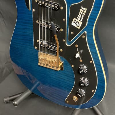 Burns London Marquee Shadow Electric Guitar Transparent Blue image 4